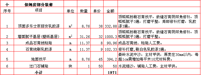 保姆房(fáng)裝修報價-2018年(nián)西安興唐裝飾230平米半包裝修報價