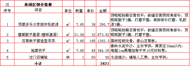 休閑區裝修報價-2018年(nián)西安興唐裝飾220平米半包裝修報價